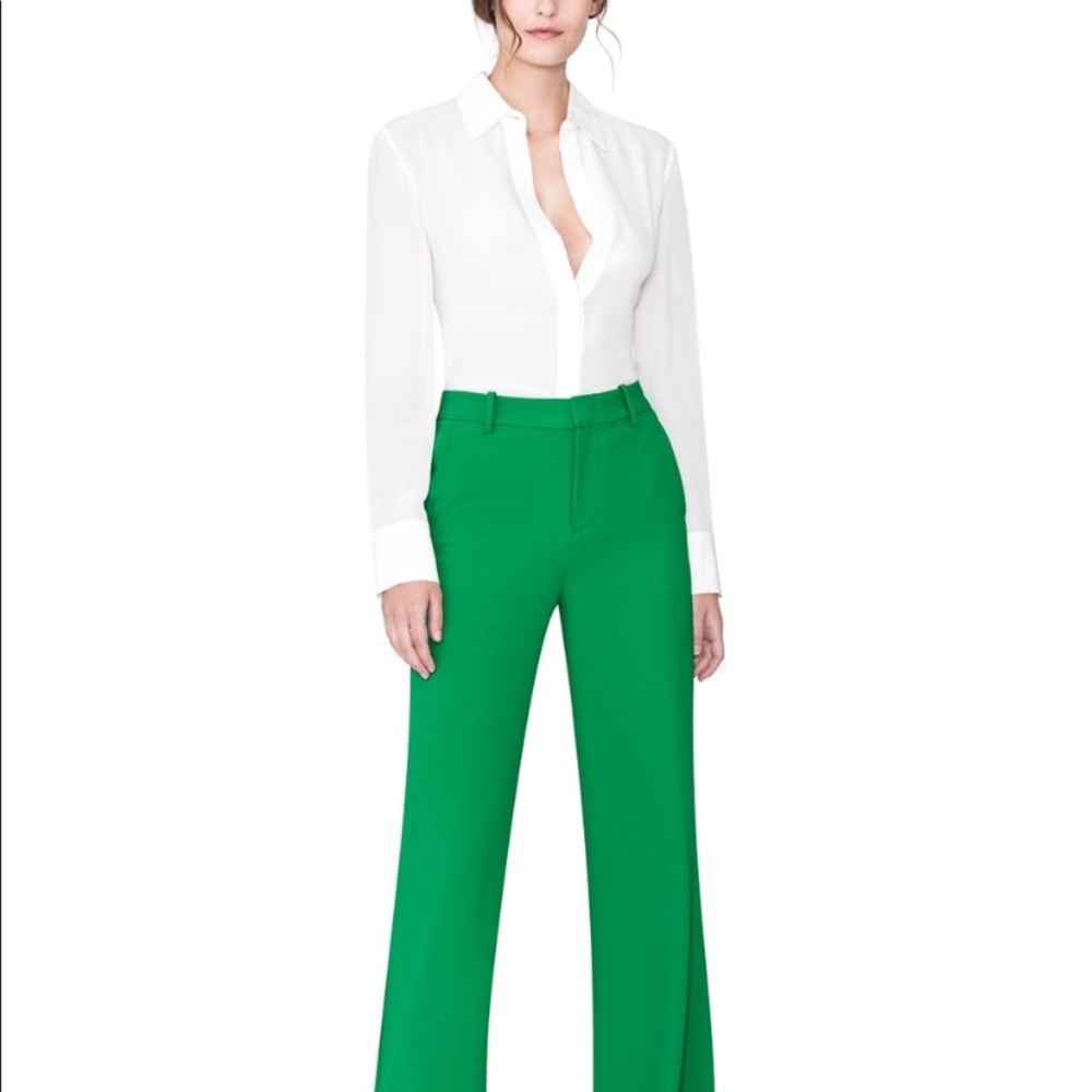 alice + olivia Kelly Green Paulette Pant